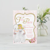 Mooi Princess Tea Party Kaart (Staand voorkant)