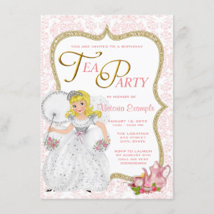 Mooi Princess Tea Party Kaart