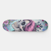 Mooi Princesse Schedel Skateboard (Horizontaal)