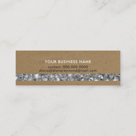 Mooi professioneel visitekaartje + edelstenen stre (Achterkant)