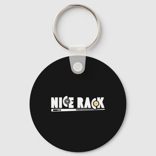 Mooi Rack Zwembad Biljart Speler Grappig Sleutelhanger (Voorkant)