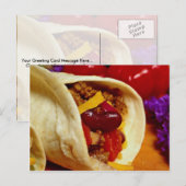 Mooi recept van Burrito voor liefhebbers van voeds Briefkaart (Voorkant / Achterkant)
