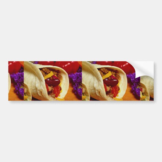 Mooi recept van Burrito voor liefhebbers van voeds Bumpersticker (Voorkant)