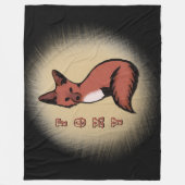 Mooi Red Foxy Fox Black Fleece Deken (Voorkant)