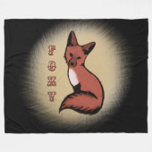 Mooi Red Foxy Fox Black Fleece Deken (Voorkant (Horizontaal))