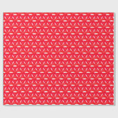 Mooi Red Hexagon Pattern Cadeaupapier (Vlak)