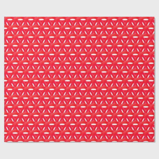 Mooi Red Hexagon Pattern Cadeaupapier (Vlak)