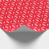 Mooi Red Hexagon Pattern Cadeaupapier (Hoek)