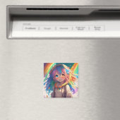 Mooi Regenboog Anime Meisje Magneet (Insitu (Vaatwasser))
