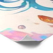 Mooi Regenboog Anime Meisje Poster (Hoek)