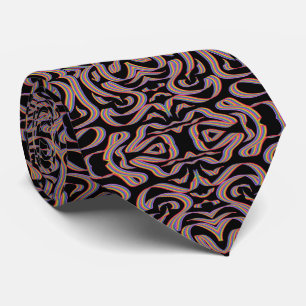 Mooi regenboogkleurig lint draait patroon kunst stropdas