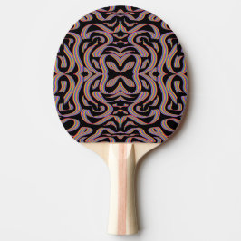 Mooi regenboogkleurig lint draait patroon kunst tafeltennisbatje