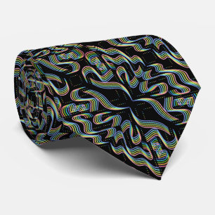 Mooi regenboogkleurig lint rijen patroon kunst stropdas