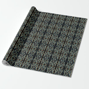 Mooi regenboogkleurig lint rijenpatroon kunst cadeaupapier