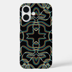 Mooi regenboogkleurig lint rolpatroon kunst iPhone 16 hoesje
