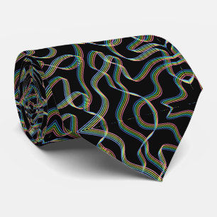 Mooi regenboogkleurig lint rolpatroon kunst stropdas