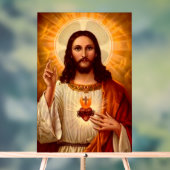 Mooi Religieus Heilig Hart van Jezus Acryl Bord (Neutraal)