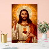 Mooi Religieus Heilig Hart van Jezus Acryl Bord (Huwelijk)