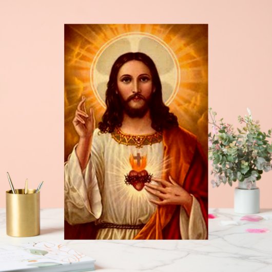 Mooi Religieus Heilig Hart van Jezus Acryl Bord (Huwelijk)