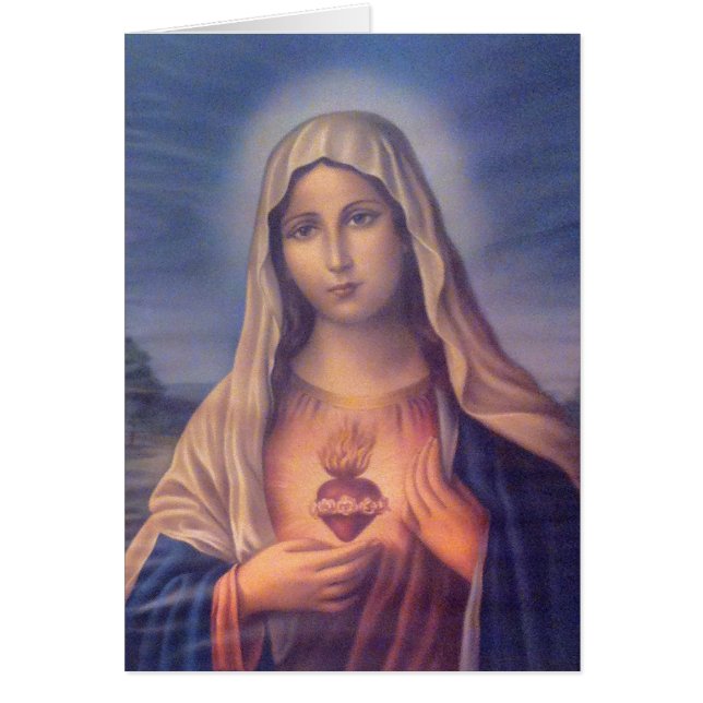 Mooi Religieus heilig hart van Maagd Mary (Voorkant)