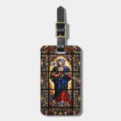 Mooi Religieus heilig hart van Maagd Mary Bagagelabel (Voorkant verticaal)