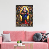 Mooi Religieus heilig hart van Maagd Mary Canvas Afdruk (Insitu (Woonkamer))