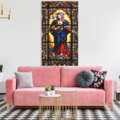 Mooi Religieus heilig hart van Maagd Mary Canvas Afdruk (Insitu (Woonkamer))