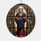 Mooi Religieus heilig hart van Maagd Mary Keramisch Ornament (Links)