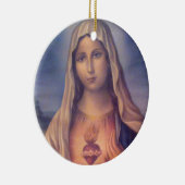 Mooi Religieus heilig hart van Maagd Mary Keramisch Ornament (Rechts)