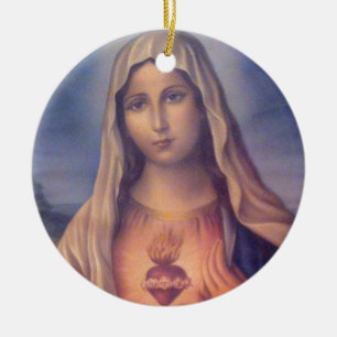 Mooi Religieus heilig hart van Maagd Mary Keramisch Ornament