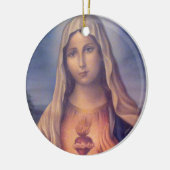 Mooi Religieus heilig hart van Maagd Mary Keramisch Ornament (Links)