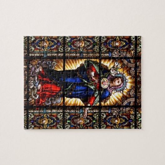 Mooi Religieus heilig hart van Maagd Mary Legpuzzel (Horizontaal)
