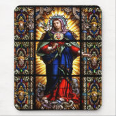 Mooi Religieus heilig hart van Maagd Mary Muismat (Voorkant)