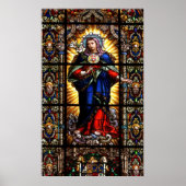 Mooi Religieus heilig hart van Maagd Mary Poster (Voorkant)