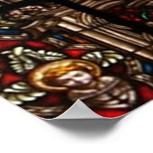 Mooi Religieus heilig hart van Maagd Mary Poster (Hoek)