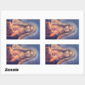 Mooi Religieus heilig hart van Maagd Mary Rechthoekige Sticker (Vel)