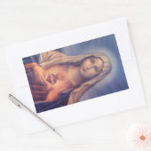Mooi Religieus heilig hart van Maagd Mary Rechthoekige Sticker (Envelop)