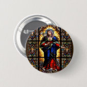 Mooi Religieus heilig hart van Maagd Mary Ronde Button 5,7 Cm (Voorkant /achterkant)
