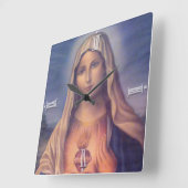 Mooi Religieus heilig hart van Maagd Mary Vierkante Klok (Hoek)