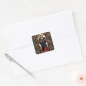 Mooi Religieus heilig hart van Maagd Mary Vierkante Sticker (Envelop)