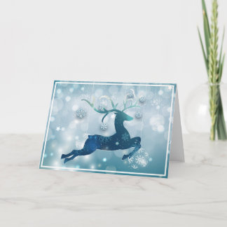 Mooi Rendier Feestdagen Kaart