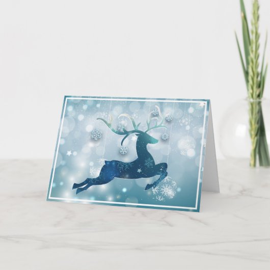 Mooi Rendier Feestdagen Kaart (Voorkant)