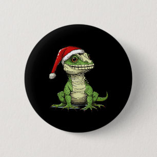Mooi reptielenkostuum voor feestelijke hagedislief ronde button 5,7 cm