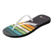 Mooi retro gestreepte patroon teenslippers (Schuin)