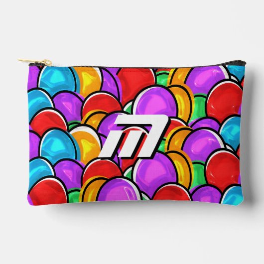 Mooi Retro Golfpatroon Pop Art Aangepaste Monogram Etui (Voorkant)