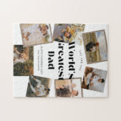 Mooi Retro Grootste Papa van de Wereld 7 Foto Coll Legpuzzel (Horizontaal)