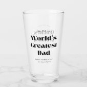 Mooi Retro Werelds Beste Papa Glas (Achterkant)