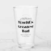 Mooi Retro Werelds Beste Papa Glas (Voorkant)