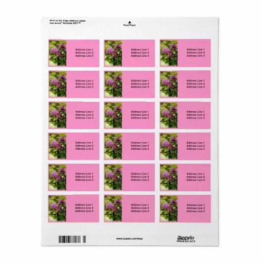 Mooi Rhododendron-label Etiket (Full Sheet)