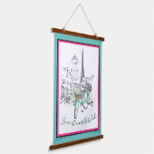 Mooi ritje (Frans) Hangend Wandkleed (Gebogen)